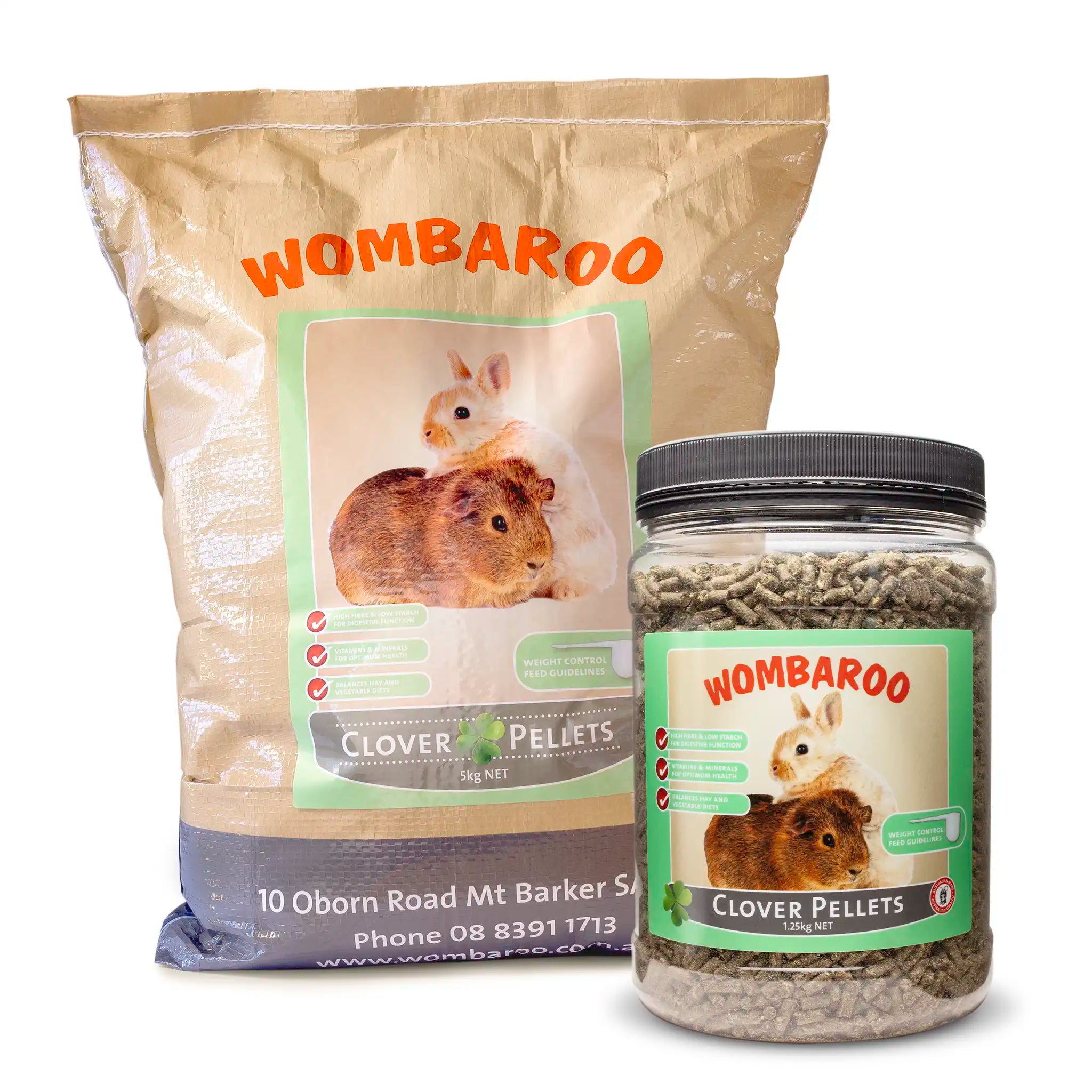 Wombaroo Clover Pellets for Rabbits and Guinea Pigs – Henry's Pets