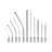Image shows both straight and curved feeding needles in a variety of sizes.
