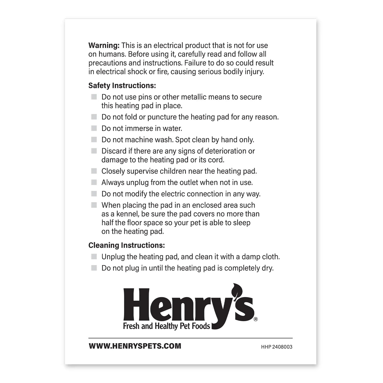 Henry's Heating Pad