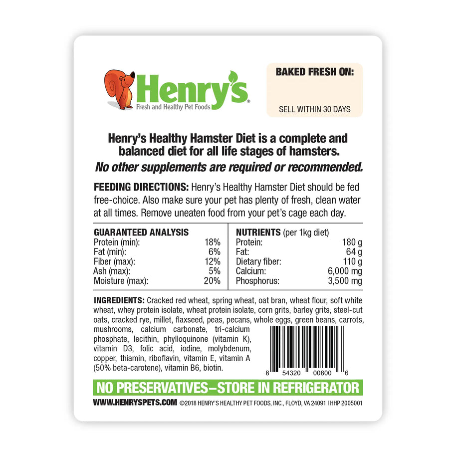 Henry's Healthy Hamster Food - All Natural