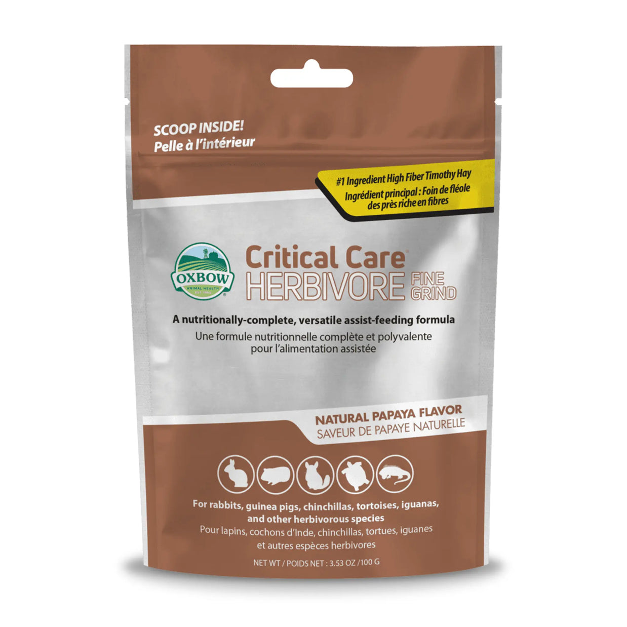 Oxbow Animal Health Critical Care Herbivore Fine Grind - 3.53 oz (100 g)