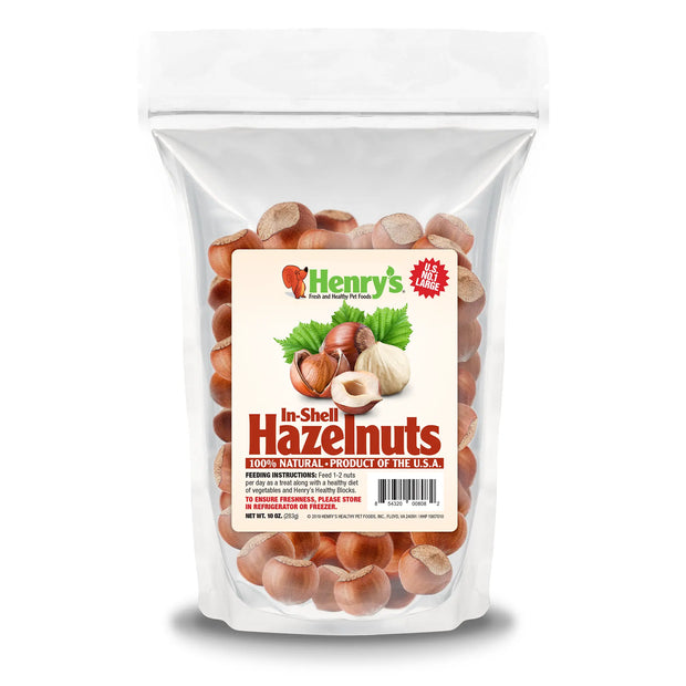 Image of a bag of Hazelnuts in the shell.