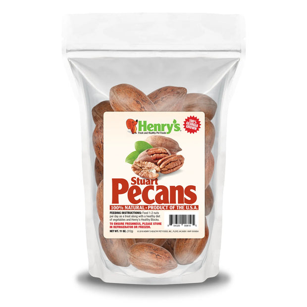 Image of a bag of Stuart Pecans in the shell.