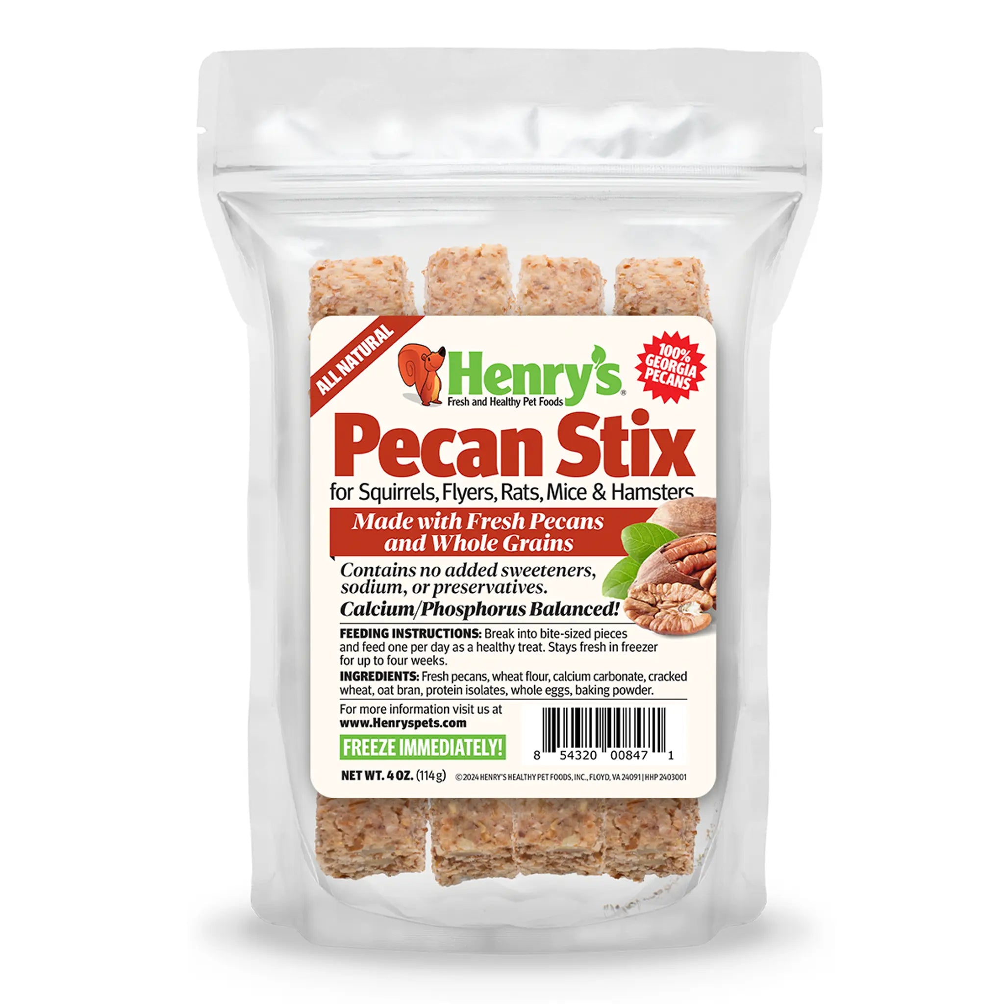 Image of Pecan Stix bag on a white background.