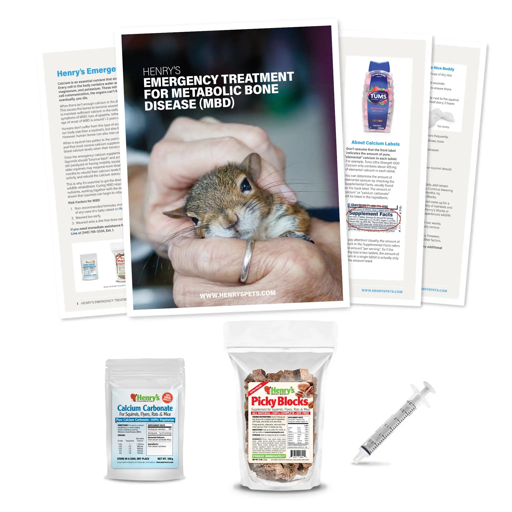 MBD Treatment Kit - for Calcium Deficiency in Squirrels