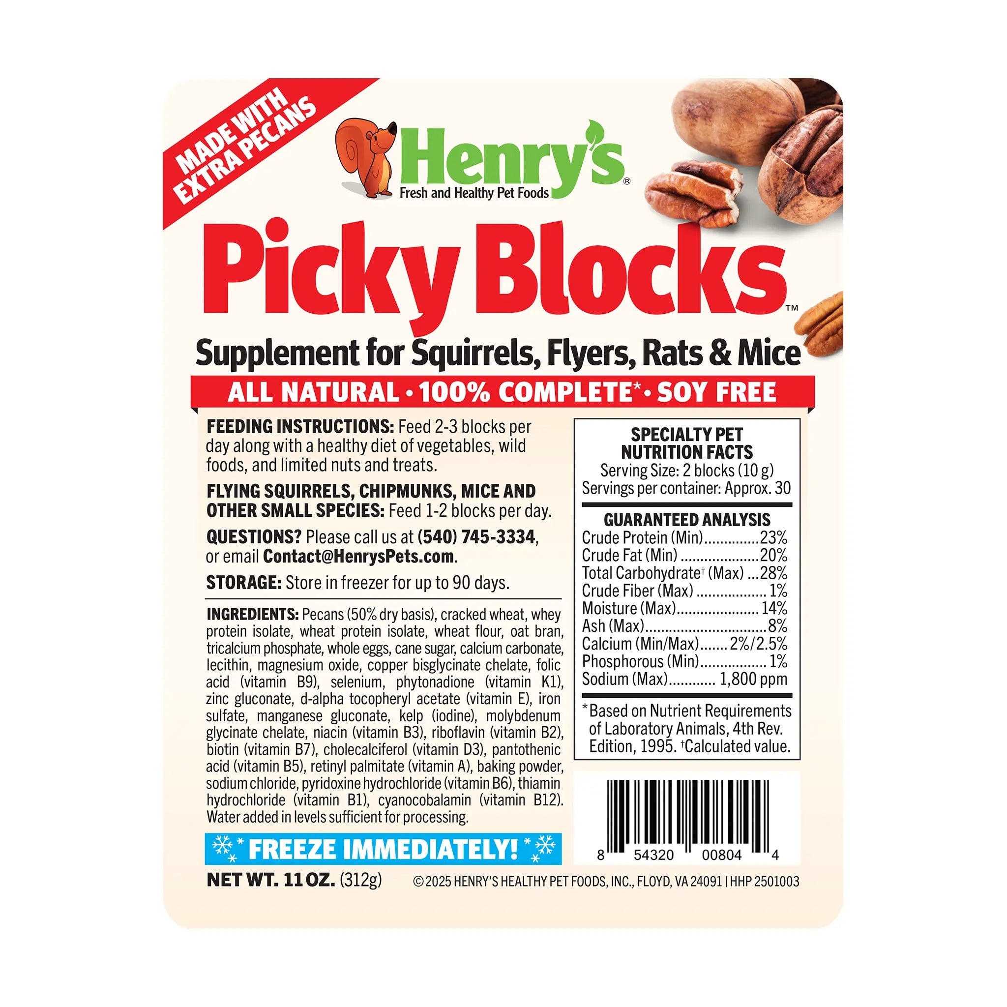 Picky Blocks - Food for Squirrels, Flyers, Rats and Mice