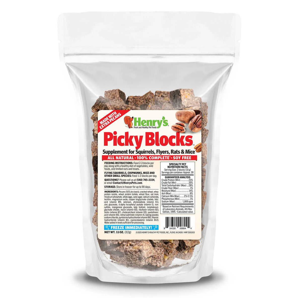Picky Blocks - Food for Squirrels, Flyers, Rats and Mice