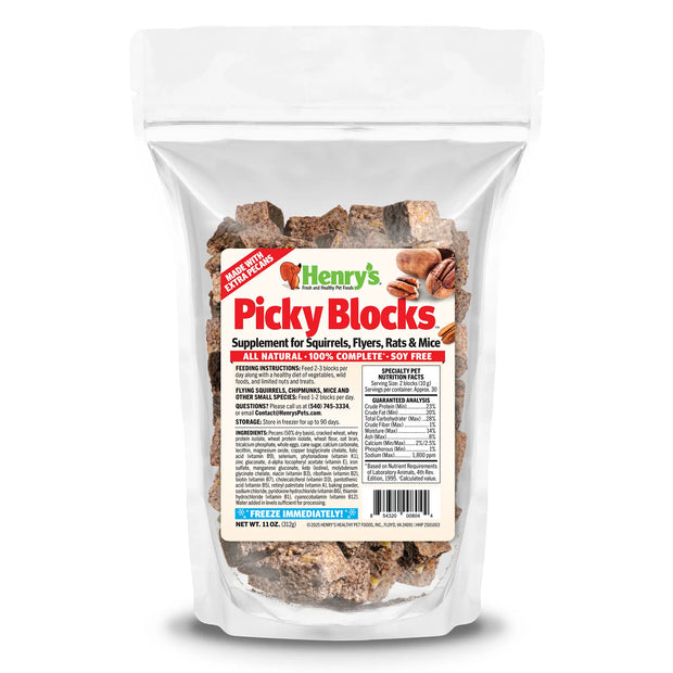 Picky Blocks - Food for Squirrels, Flyers, Rats and Mice