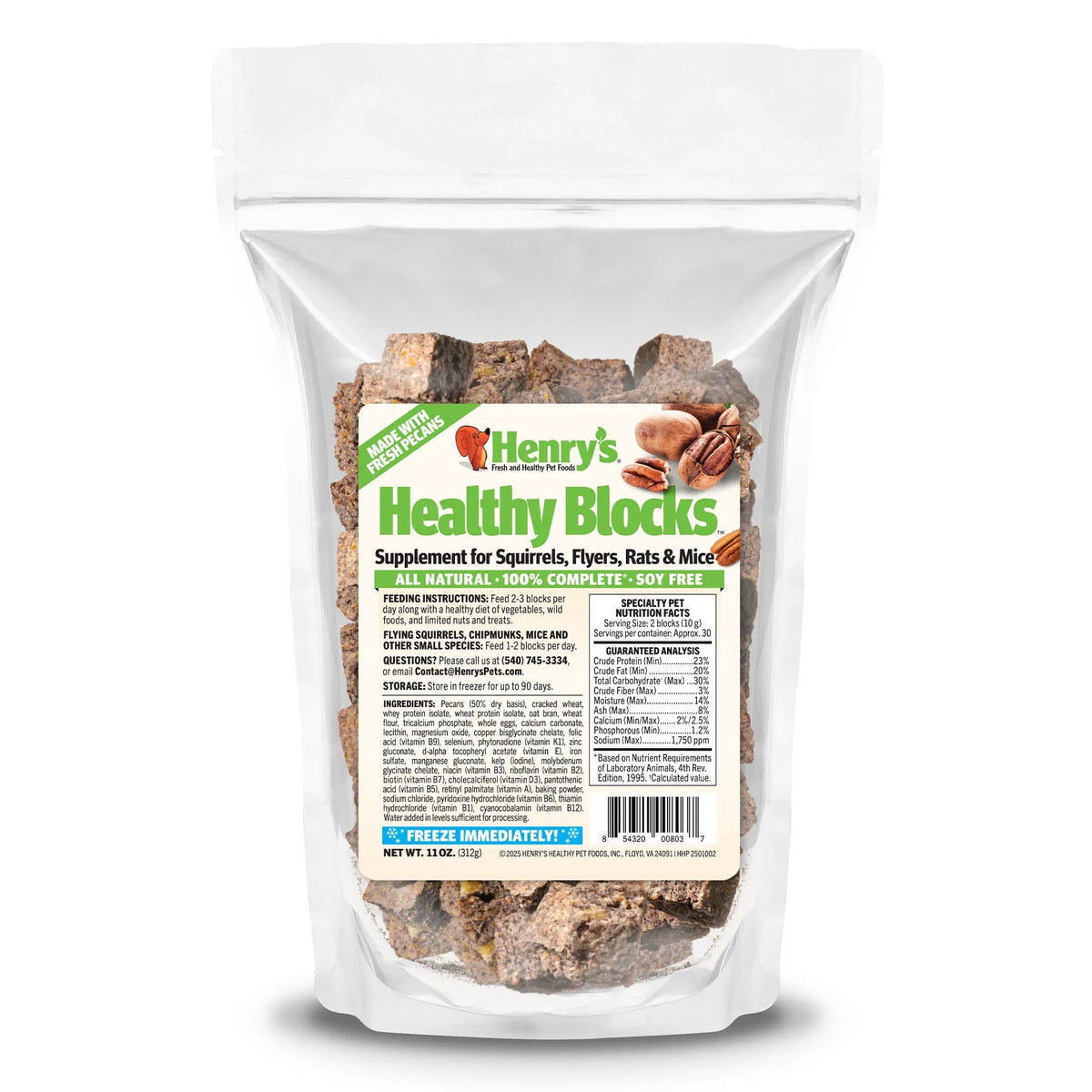 Healthy Blocks - Food for Squirrels, Flyers, Rats and Mice