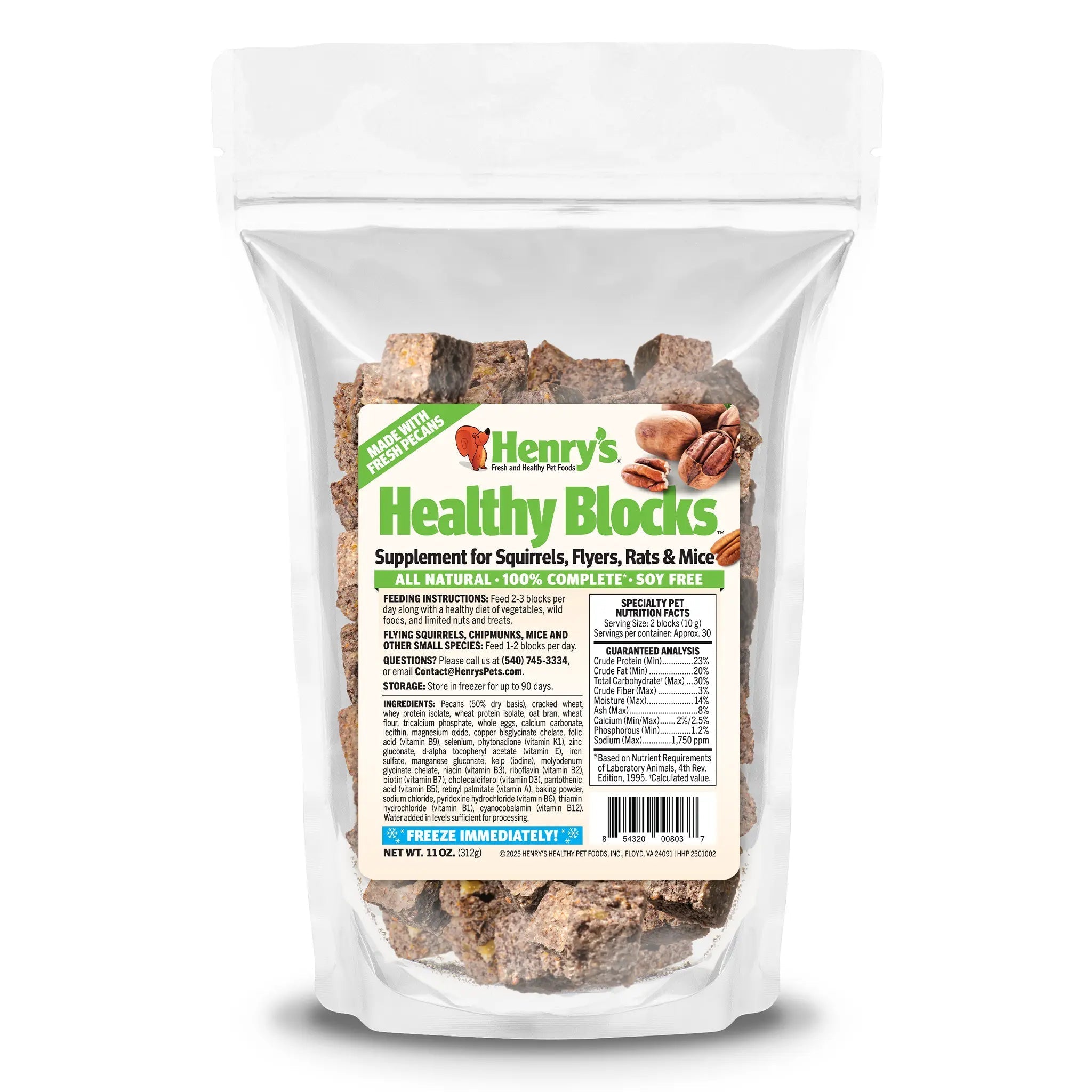 Healthy Blocks - Food for Squirrels, Flyers, Rats and Mice