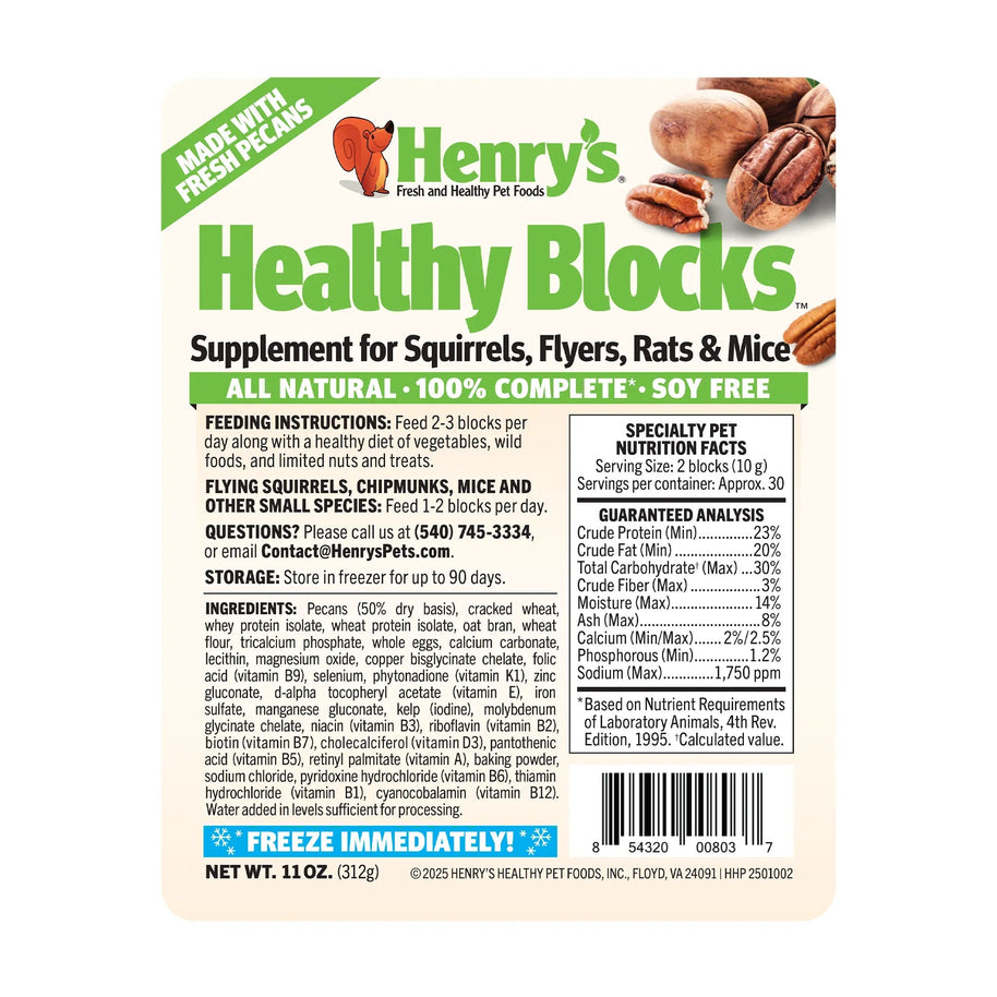 Healthy Blocks - Food for Squirrels, Flyers, Rats and Mice