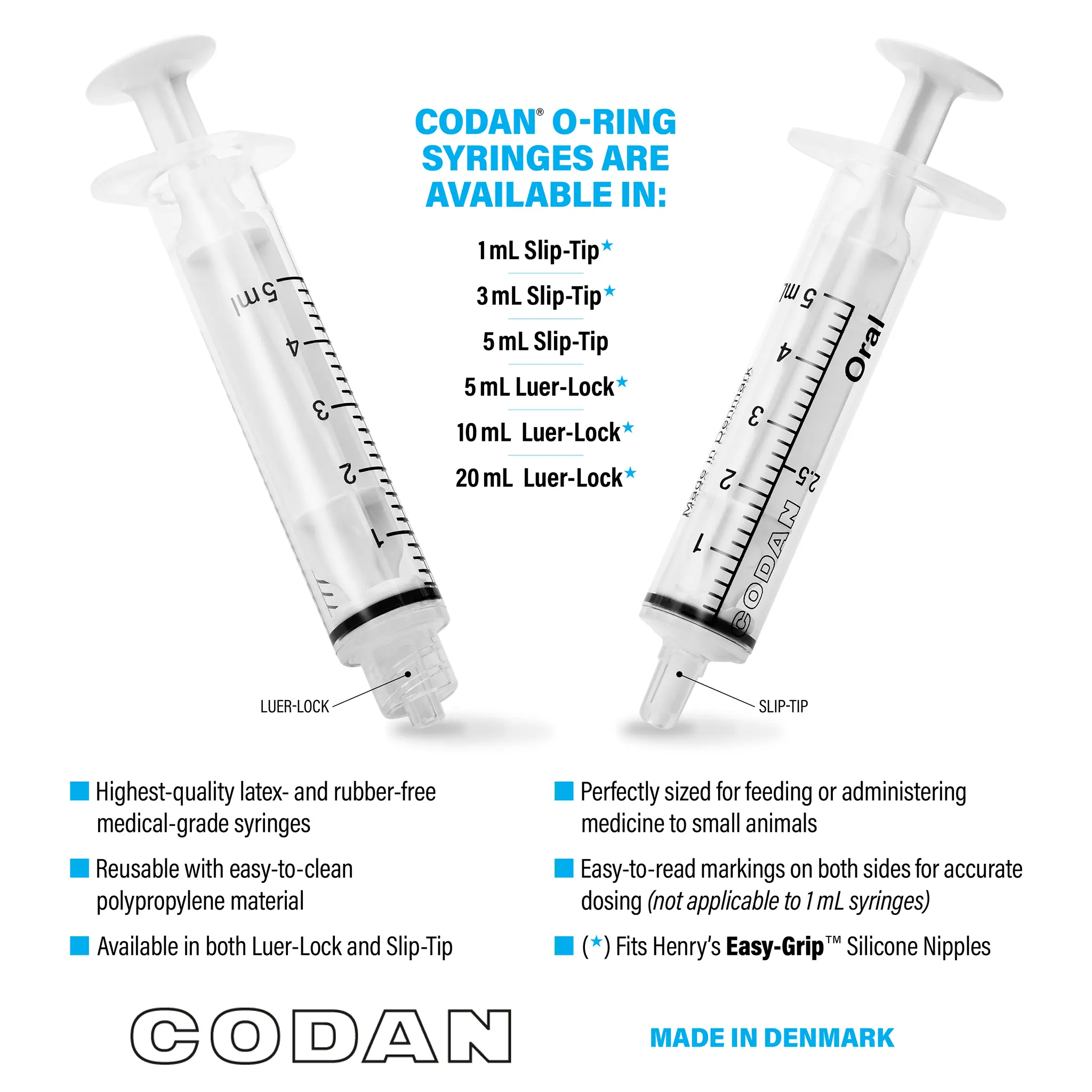 CODAN Slip-Tip O-Ring Syringes