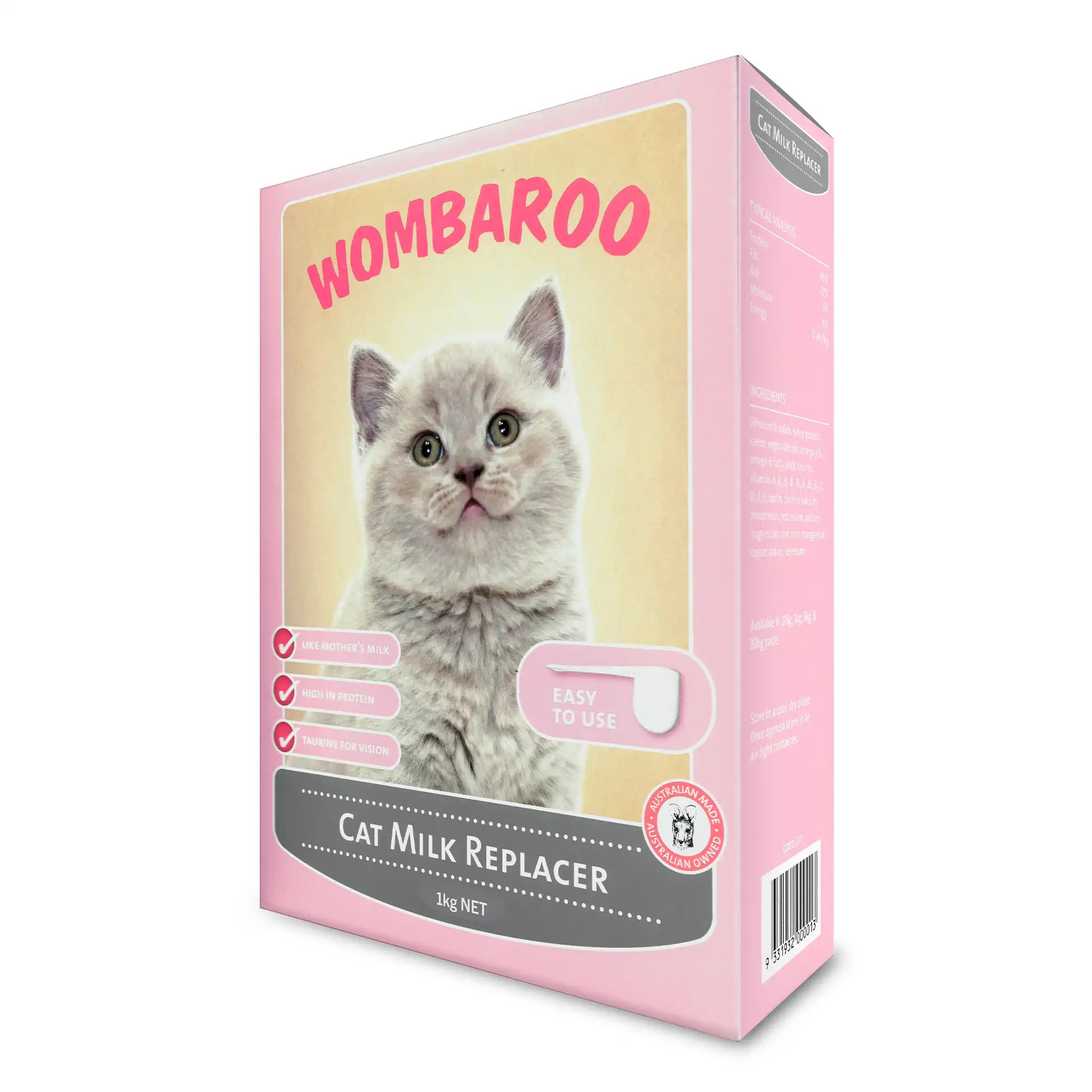 Image of 1 kg box of Wombaroo Cat.