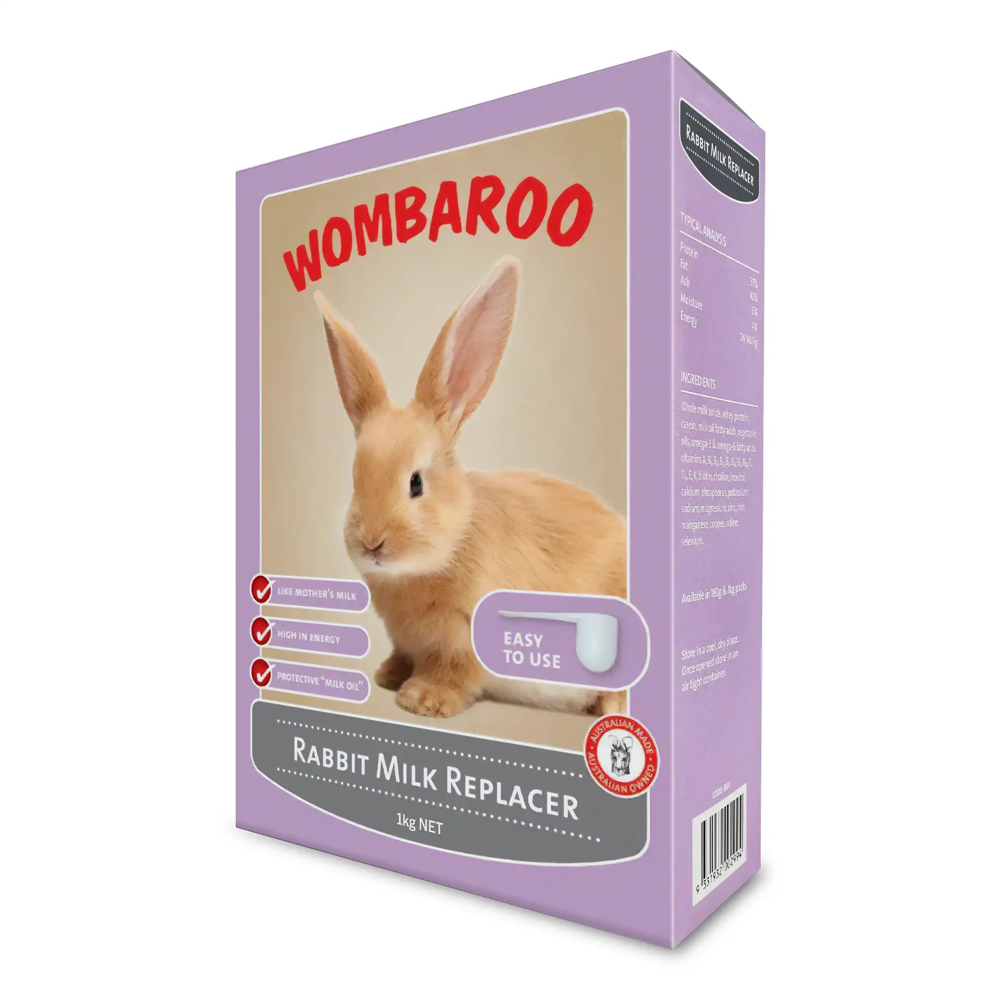 Image of 1 kg Wombaroo Rabbit box.