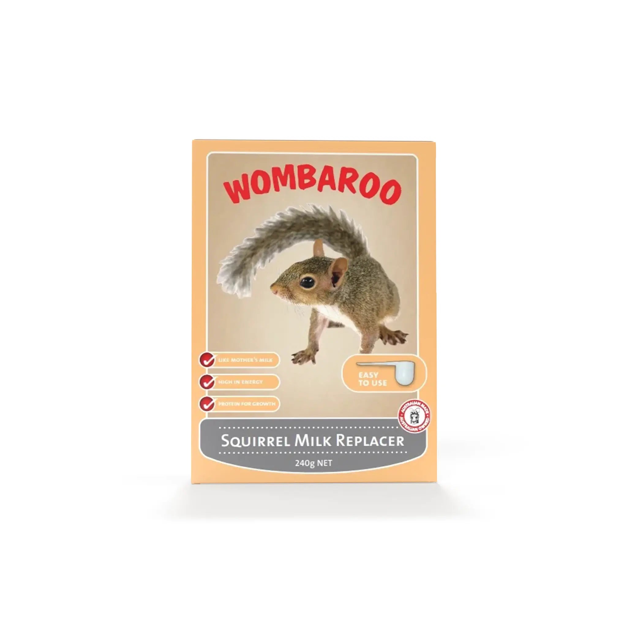 Image of a box of Wombaroo Squirrel Milk Replacer.